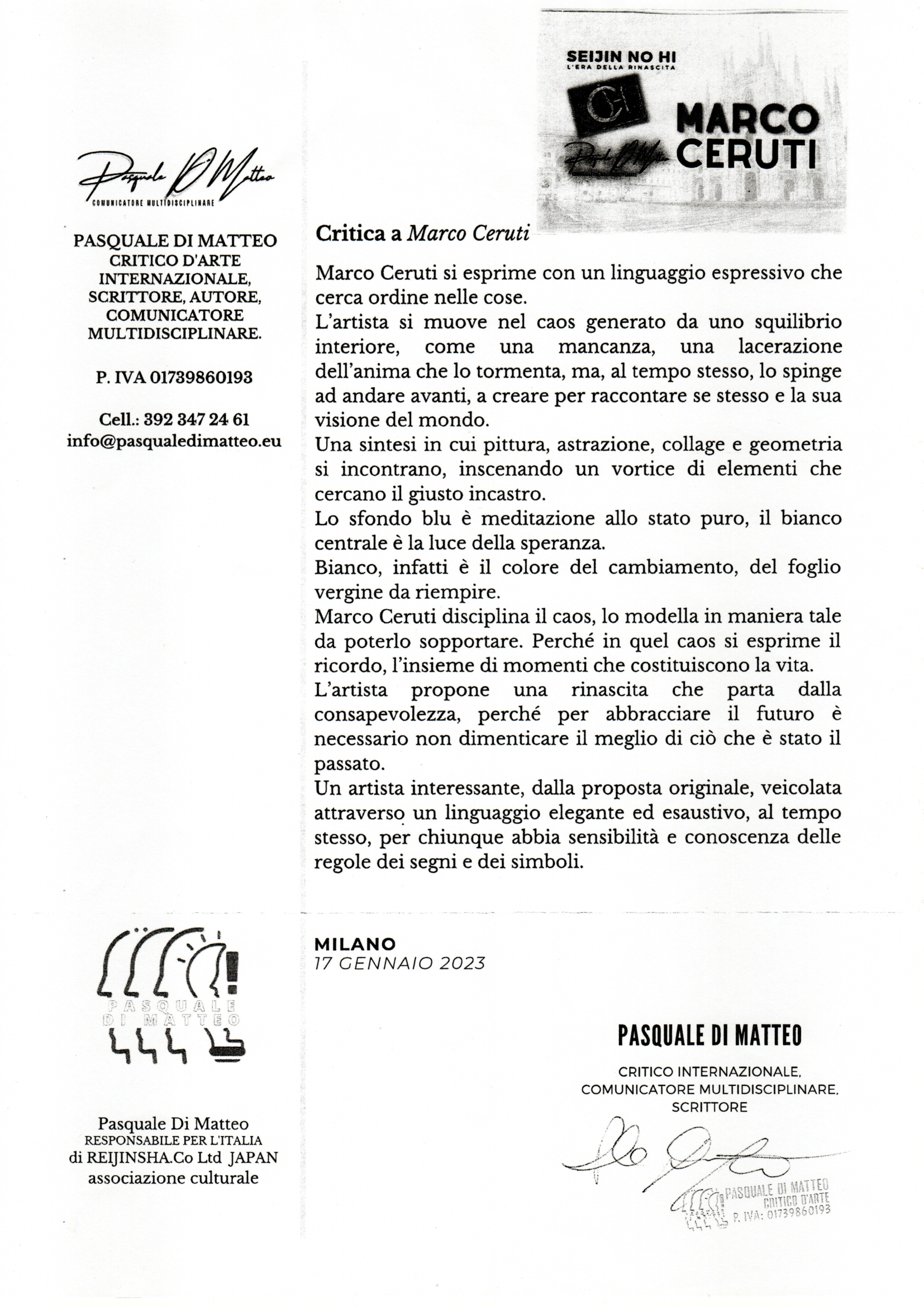 Critica Pasquale Di Matteo