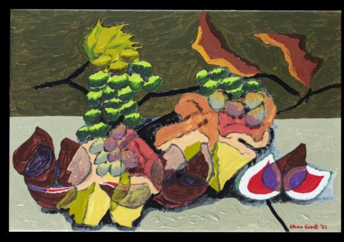 Natura morta con fichi e uva