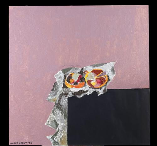 Natura morta con melograno spaccato